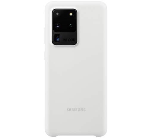 Samsung Silicone Cover pre Samsung Galaxy S20 Ultra, biela