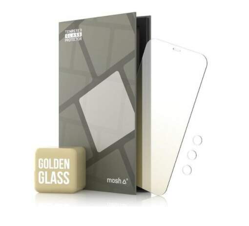 Tempered Glass Protector Zrkadlové ochranné sklo pre Apple iPhone 12/12 Pro + sklo na kameru zlatá