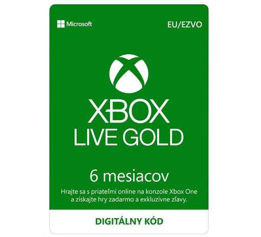 Xbox Live Gold EU 6-mesačné členstvo