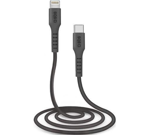 SBS USB-C/Lightning MFI kábel 1 m čierny