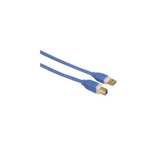39671 Hama USB 3.0 prepájací kábel, A plug - B plug, 1,80 m, modrý