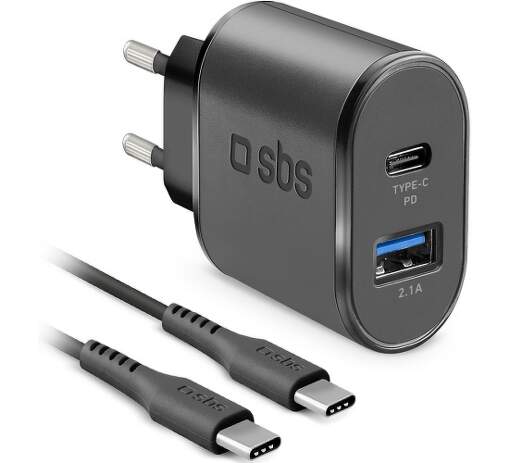 SBS USB/USB-C 18W PD čierna