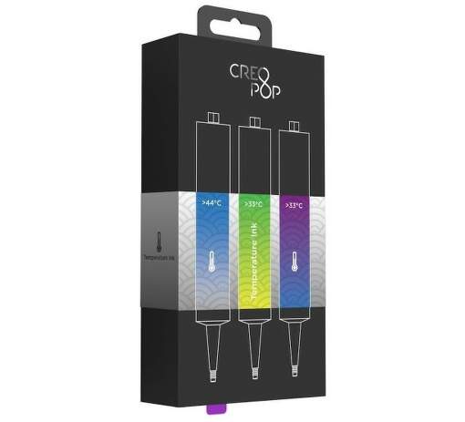 CREOPOP Temperature Ink: Blue-Transparent, Green-Yellow, Purple-Blue - 3D náplň