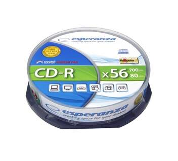 ESPERANZA CD-R SILVER - CAKE BOX 10 ks