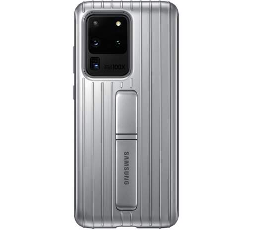 Samsung Protective Standing Cover pre Samsung Galaxy S20 Ultra, strieborná