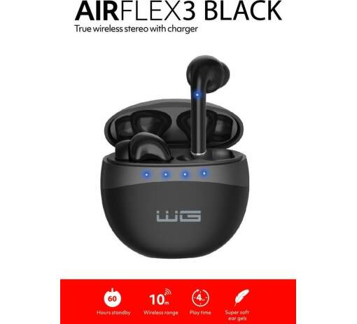Winner AirFlex3 čierne bezdrôtové slúchadlá
