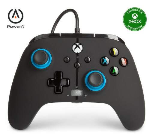 PowerA Enhanced Wired Controller pre Xbox SeriesOne - Blue Hint (1)